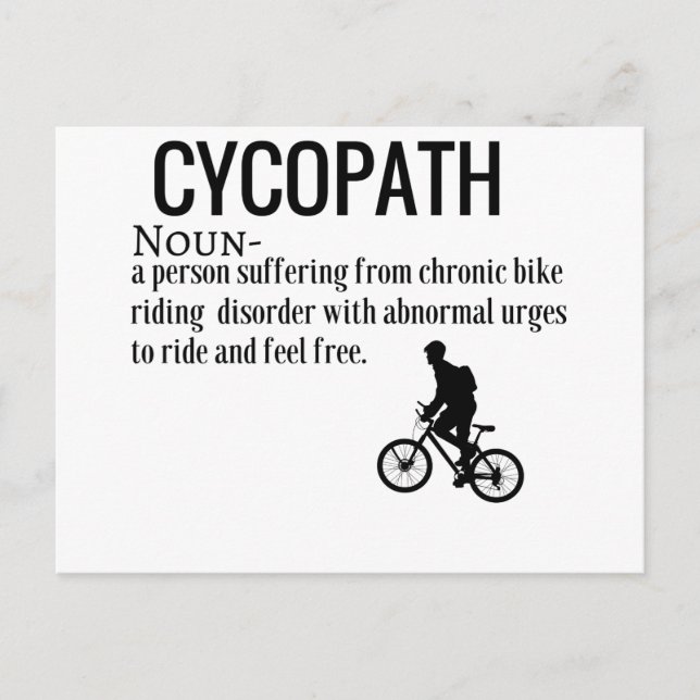 Rolig Cycopath Substantiv Design Ordboksdefinition Vykort (Framsida)