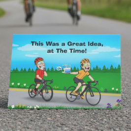 Rolig cykel födelsedagstårta kaos cykelåkare kort