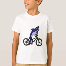 Rolig cykel för grönt för blåtthajridning t-shirt