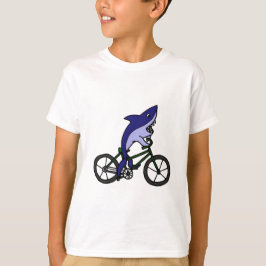 Rolig cykel för grönt för blåtthajridning t-shirt