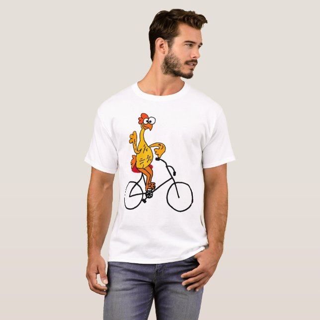 Rolig cykel för gummihönaridning t shirt (Hel framsida)