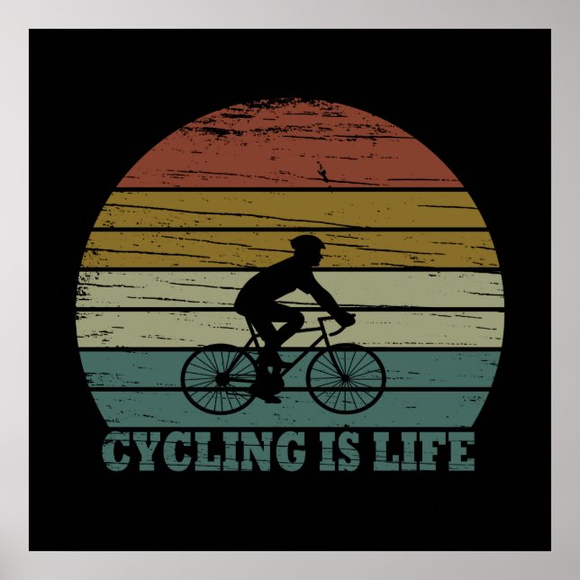 Rolig Cykel Mtb Mountainbike Poster (Framsidan)