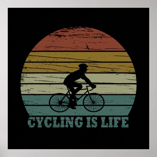 Rolig Cykel Mtb Mountainbike Poster (Framsidan)
