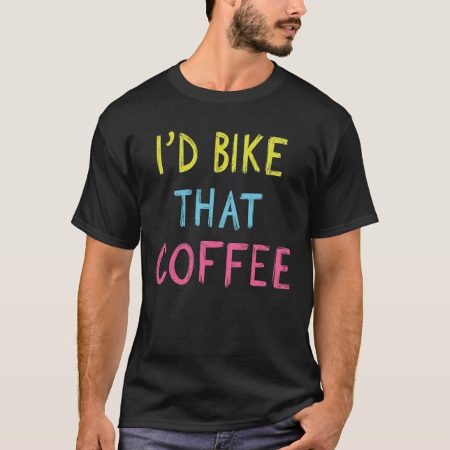 Rolig cykel- och kaffefantast t shirt (Framsida)