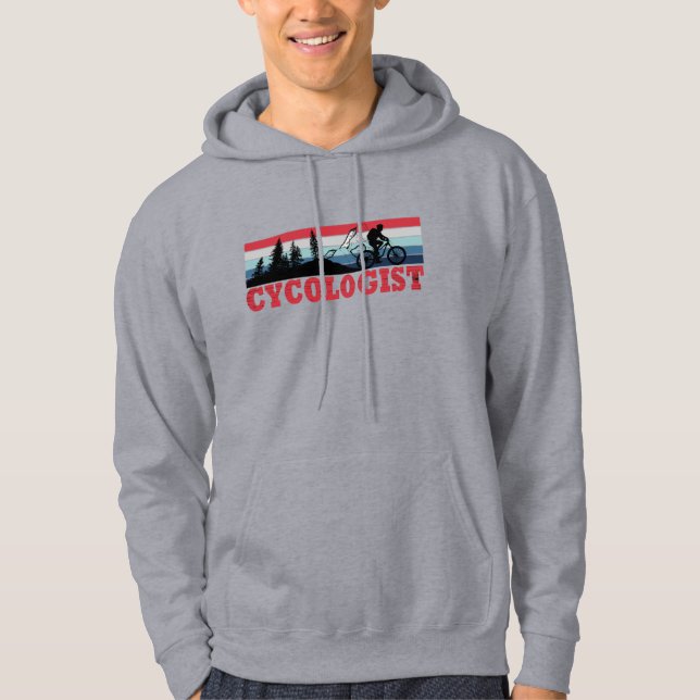 Rolig Cykel Pension - Cycologist  Hoodie (Framsida)