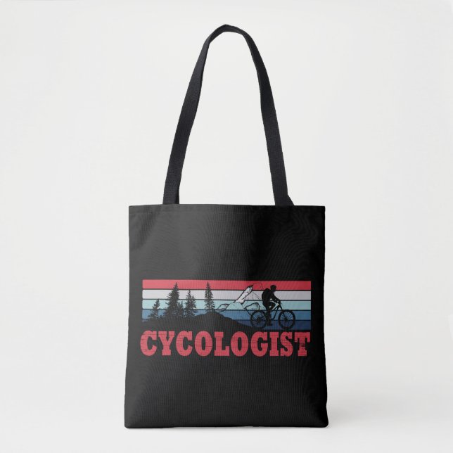 Rolig Cykel Pension - Cycologist  Tygkasse (Framsida)