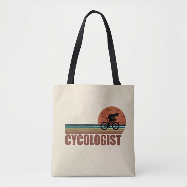 Rolig Cykel Pension - Vintage Cycologist  Tygkasse (Framsida)