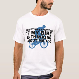 Rolig cykel som är tänkande om mig för t shirt