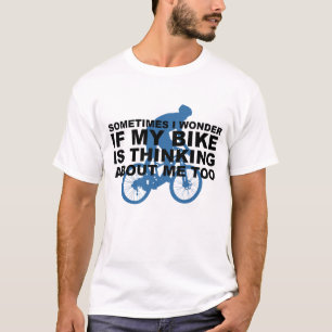 Rolig cykel som är tänkande om mig för t shirt