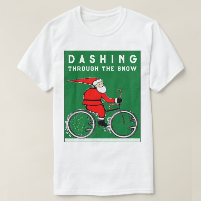 Rolig Cykling Cyklist Jul T Shirt (Design framsida)