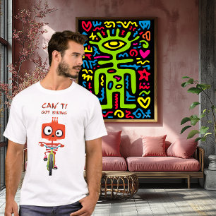 Rolig cyklingskelett Kan inte. Åker cykel. T Shirt