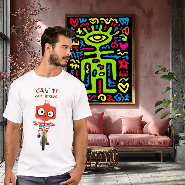 Rolig cyklingskelett | Kan inte. Åker cykel. | T Shirt (Skapare uppladdad)