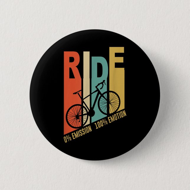 Rolig cyklist cykelpresent miljöskydd knapp (Framsida)