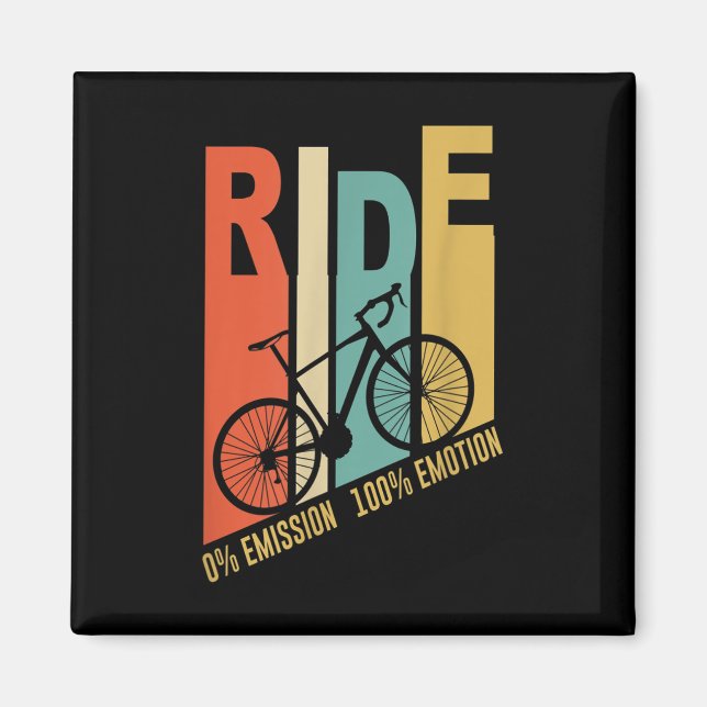 Rolig cyklist cykelpresent miljöskydd magnet (Framsidan)