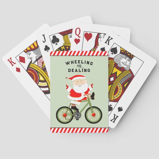 Rolig cyklist jul casinokort (Baksidan)
