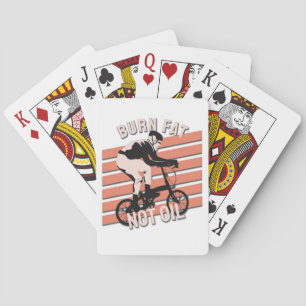 Rolig cyklistdesign - Bränn fett inte olja Casinokort