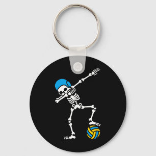 Rolig Dab dabbar skelett Vattenpolo Halloween simm Nyckelring