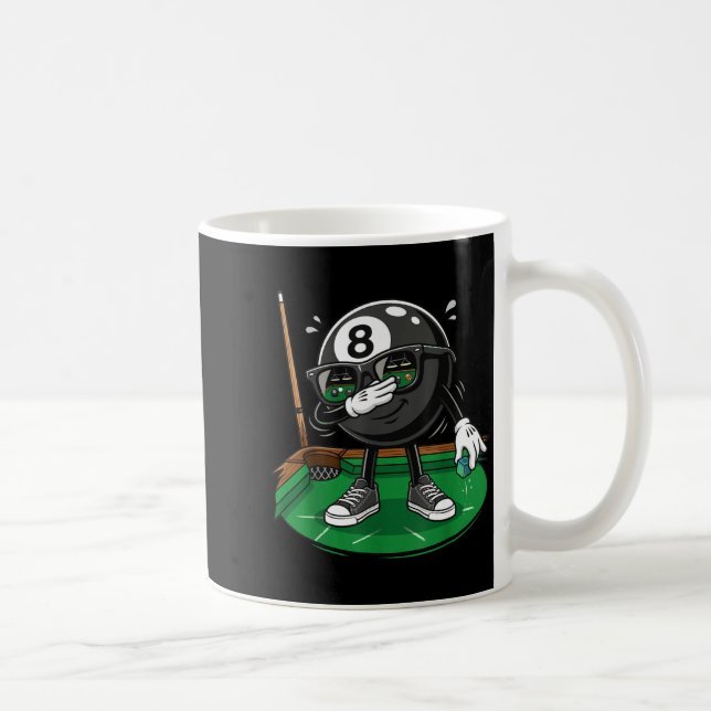 Rolig dabbig 8 boll pool spelare biljard lag  kaffemugg (Höger)