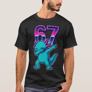 Rolig Dabbig Axolotl 67 Meme Retro 80Tals Tjejer T Shirt
