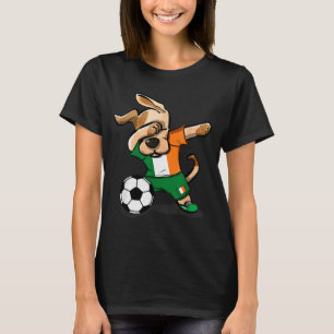 Rolig Dabbig Hund Irland Fotbollströja Rolig Iris T Shirt