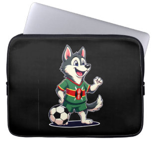 Rolig Dabbig Husky Hund Kenya Fotboll - Kenyansk F Laptop Fodral