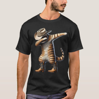 Rolig Dabbig Katt Cowgirl Västerländsk Country Kat T Shirt