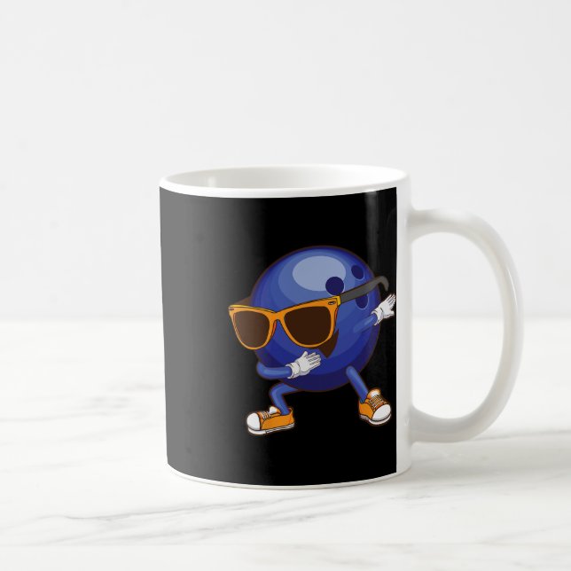 Rolig Dabbing Bowlingspresent För Bowlingdansare B Kaffemugg (Höger)