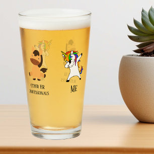 Rolig Dabbing Enhörning HR-gåva Glaskopp