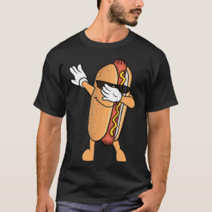 Rolig Dabbing Hotdog T Shirt