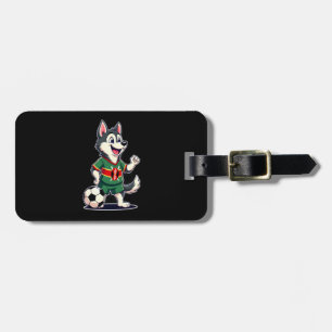 Rolig Dabbing Husky Hund Kenya Fotboll - Kenyansk Bagagebricka