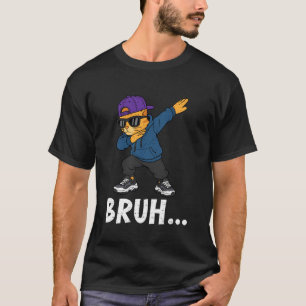 Rolig Dabbing Katt Bruh Bro Husdjur Dab Meme Humor T Shirt