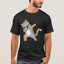 Rolig Dabbing Katt Kitty med Solglasögon Humor T-s T Shirt