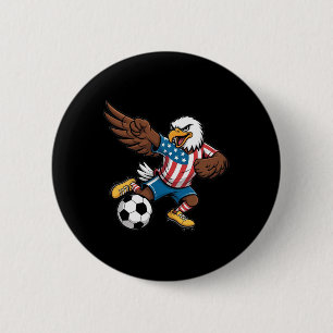 Rolig Dabbing Ld Eagle Usa Fotboll - Usa Flagga Fo Knapp