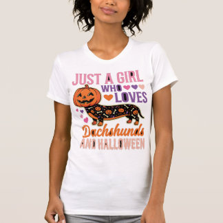 Rolig Dachshund Halloween Pumpa Hundälskare T Shirt