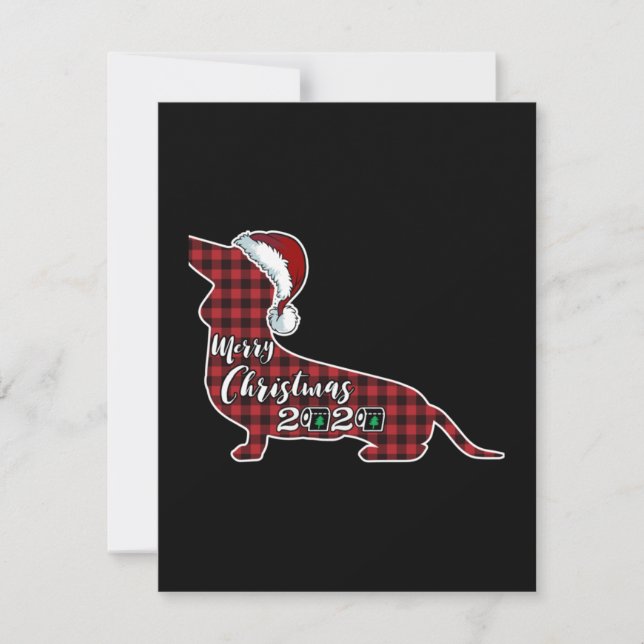 Rolig Dachshund Hund Jul Anteckningskort (Framsida)