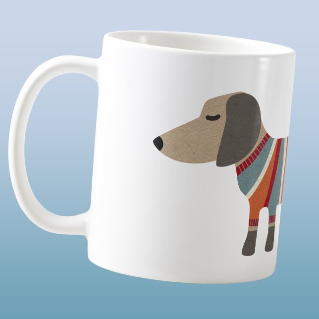 Rolig Dachshund Hund Kaffemugg (Skapare uppladdad)