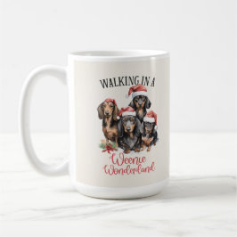 Rolig Dachshund Jul Kaffe Mugg