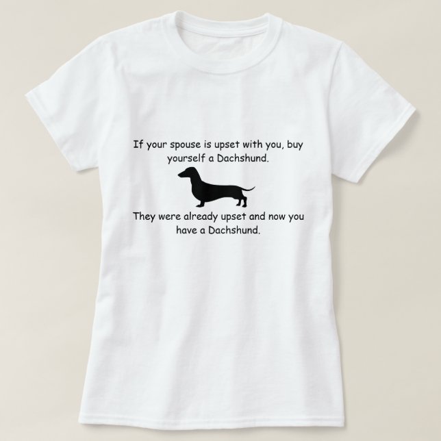 Rolig Dachshund  T Shirt (Design framsida)