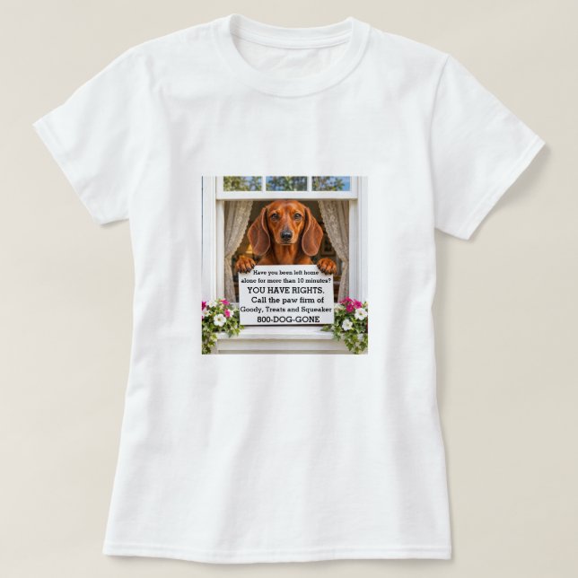Rolig Dachshund  T Shirt (Design framsida)