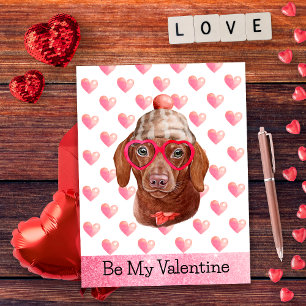 Rolig Dachshund Var Min Alla Hjärtans Dag Hund All Helg Vykort