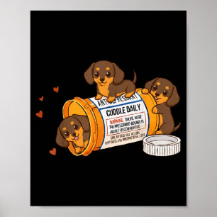Rolig Dachshund Weenie Anti Depressiv Zoo Mamma Pa Poster