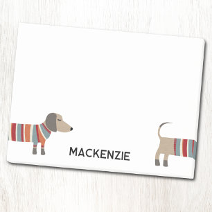 Rolig Dachshund Wiener Dog Personlig Post-it Block