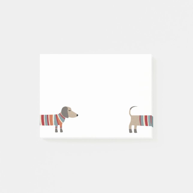 Rolig Dachshund Wiener Dog Post-it Block (Framsida)