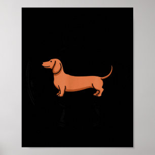 Rolig dachshund wiener lång hund klubb korv ras poster