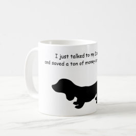 Rolig Dackel Bilförsäkring Humor Kaffemug Kaffemugg