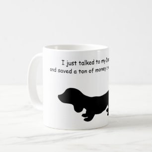 Rolig Dackel Bilförsäkring Humor Kaffemug Kaffemugg