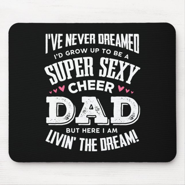 Rolig Dad för Cheerleading Pappa Cheer Pappa  Musmatta (Framsidan)