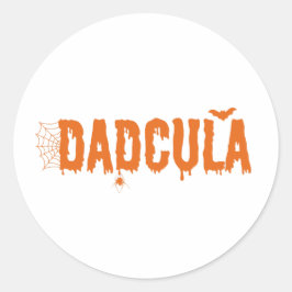 Rolig Dadcula Halloween-dekal Runt Klistermärke