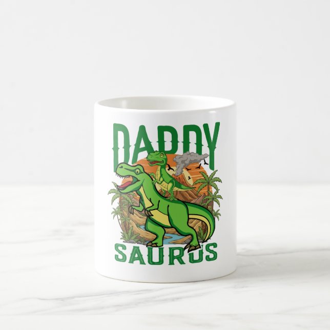 Rolig Daddysaurus T-Rex Dinosaur | Present till pa Kaffemugg (Center)