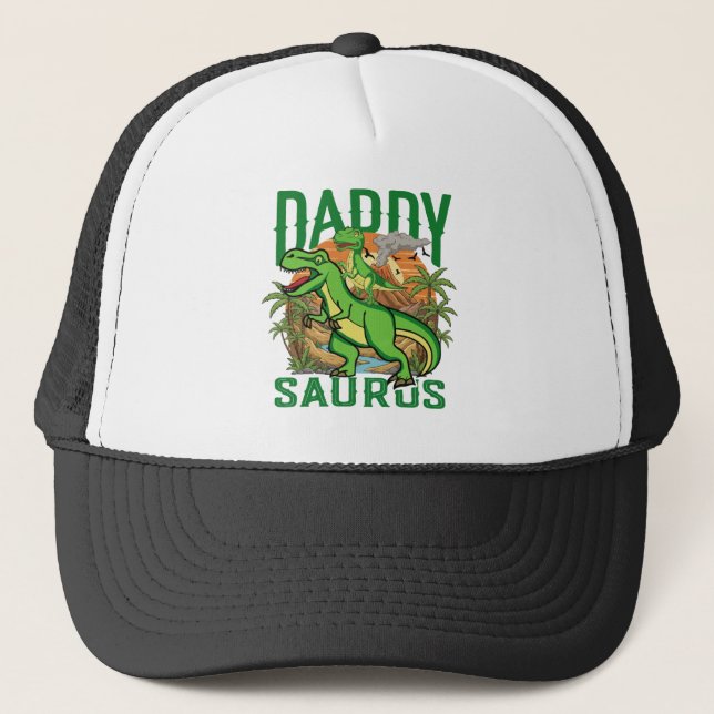 Rolig Daddysaurus T-Rex Dinosaur | Present till Pa Keps (Framsida)